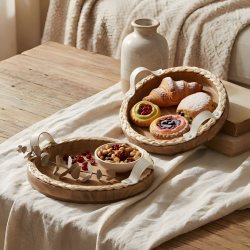 Wooden Tray Set 2 Pcs